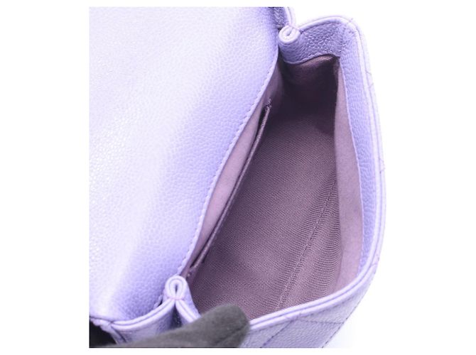 Borsa a Spalla Chanel Mini Matelassé Porpora - vista 3