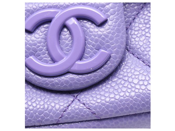 Borsa a Spalla Chanel Mini Matelassé Porpora - vista 7