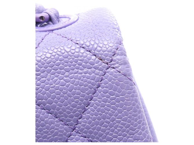 Borsa a Spalla Chanel Mini Matelassé Porpora - vista 8