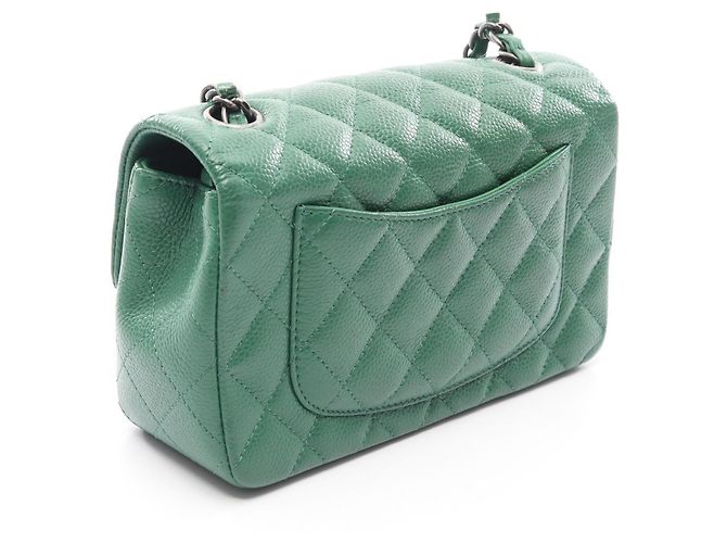 Borsa a tracolla Chanel Mini Matelassé 20 Verde - vista 2