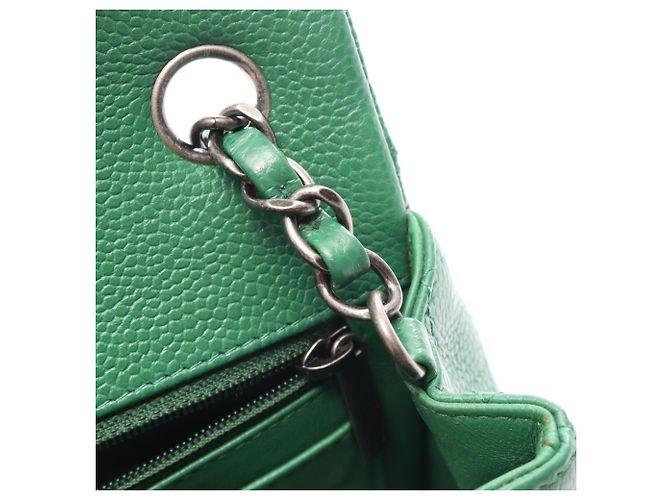 Borsa a tracolla Chanel Mini Matelassé 20 Verde - vista 7