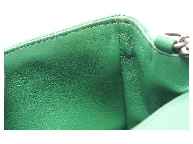 Borsa a tracolla Chanel Mini Matelassé 20 Verde - vista 8