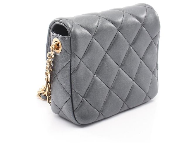 Borsa a tracolla Chanel Mini Matelassé Metallic Marrone - vista 2