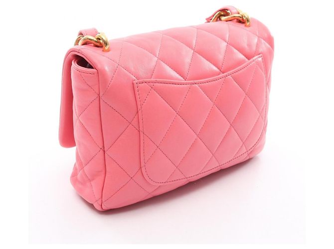 Borsa a Spalla Chanel Large Flap Bag Matelassé Rosa - vista 2