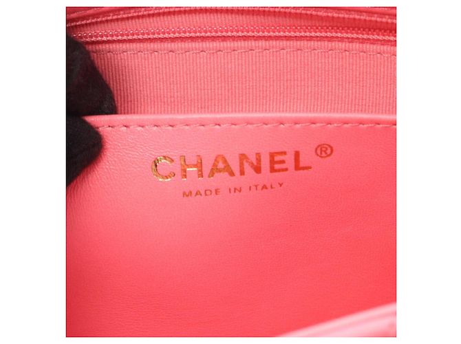 Borsa a Spalla Chanel Large Flap Bag Matelassé Rosa - vista 4