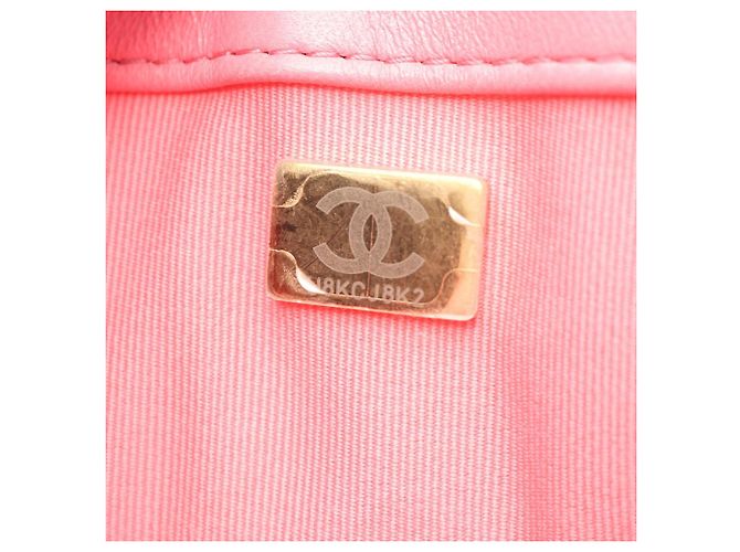Borsa a Spalla Chanel Large Flap Bag Matelassé Rosa - vista 5