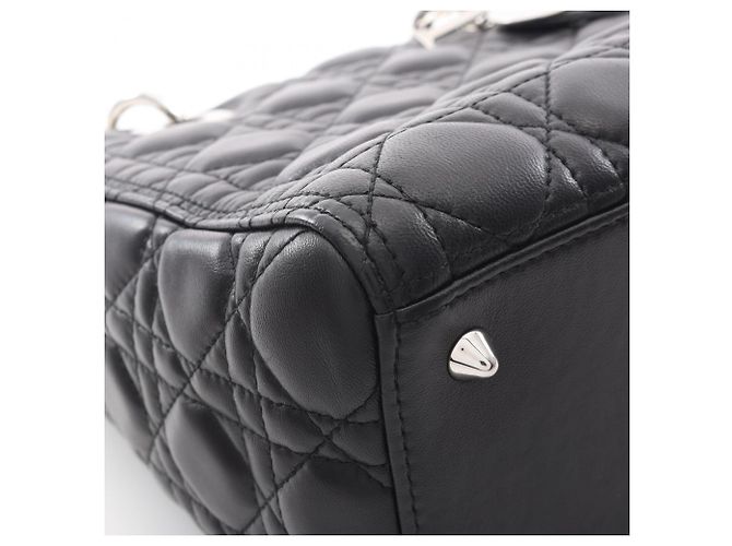 Borsa Christian Dior Lady Dior Medium Nero - vista 8