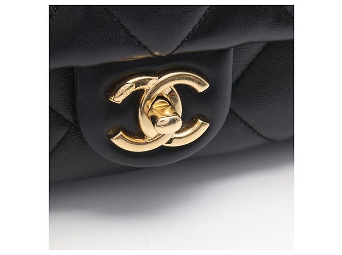 Borsa Large Flap Chanel Matelassé Nero - vista 7