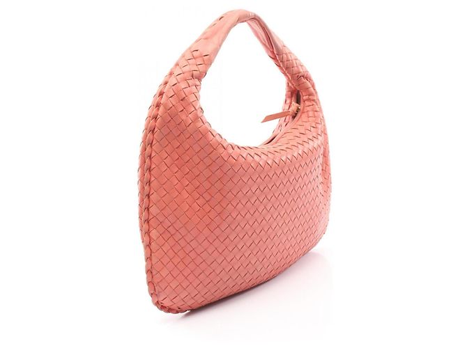 Borsa a Spalla Bottega Veneta Intrecciato Rosa - vista 2
