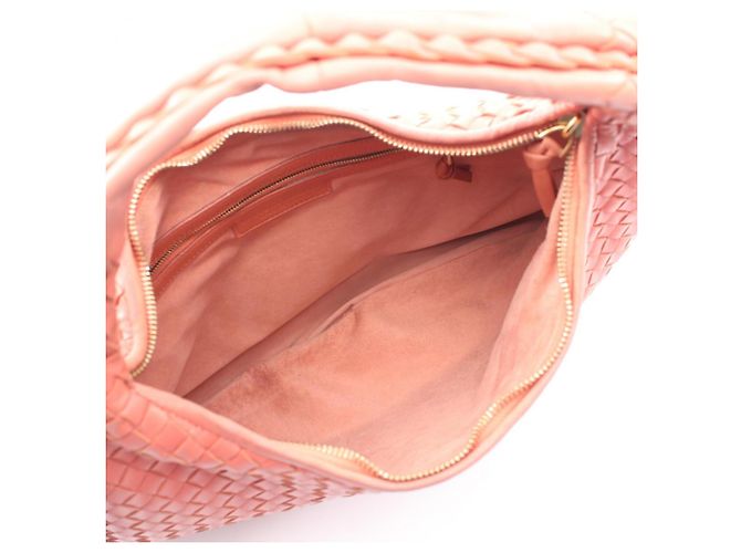 Borsa a Spalla Bottega Veneta Intrecciato Rosa - vista 3