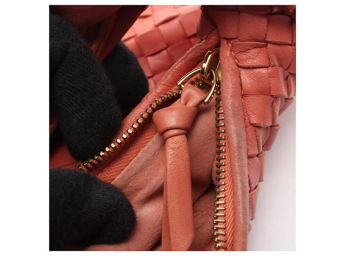 Borsa a Spalla Bottega Veneta Intrecciato Rosa - vista 8