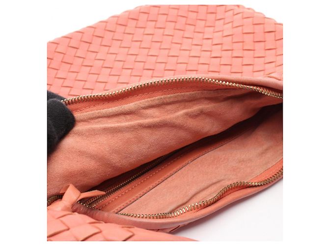 Borsa a Spalla Bottega Veneta Intrecciato Rosa - vista 9