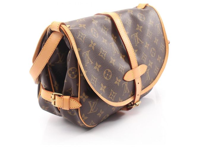 Borsa a Spalla Louis Vuitton Saumur 30 Marrone - vista 2