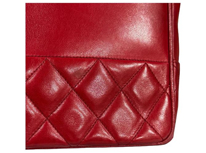 Borsa a Spalla Chanel Matelassé Rosso - vista 11