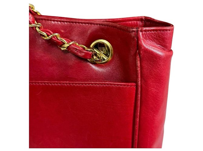 Borsa a Spalla Chanel Matelassé Rosso - vista 13