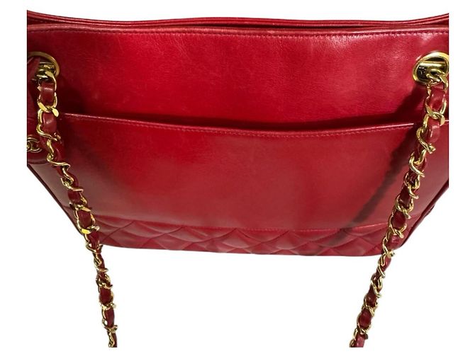 Borsa a Spalla Chanel Matelassé Rosso - vista 15