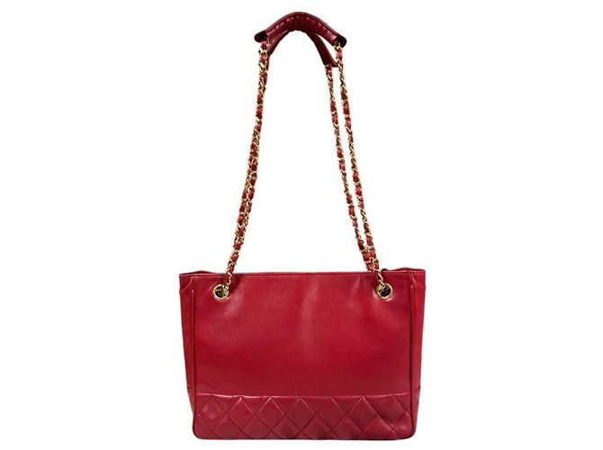 Borsa a Spalla Chanel Matelassé Rosso - vista 3