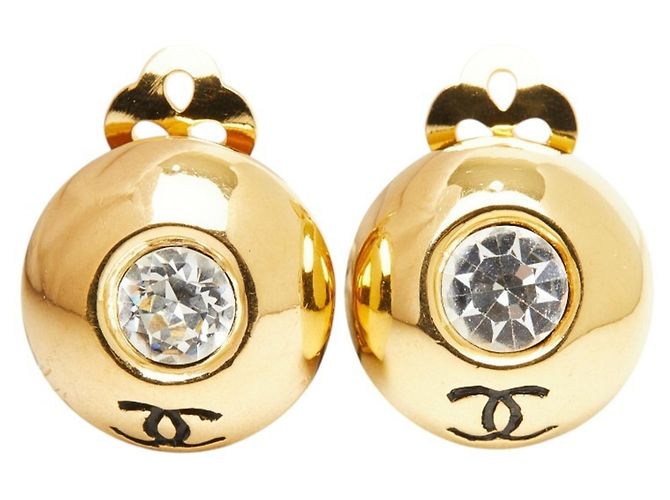 Orecchini a clip Chanel Coco Mark placcati oro D'oro - vista 2