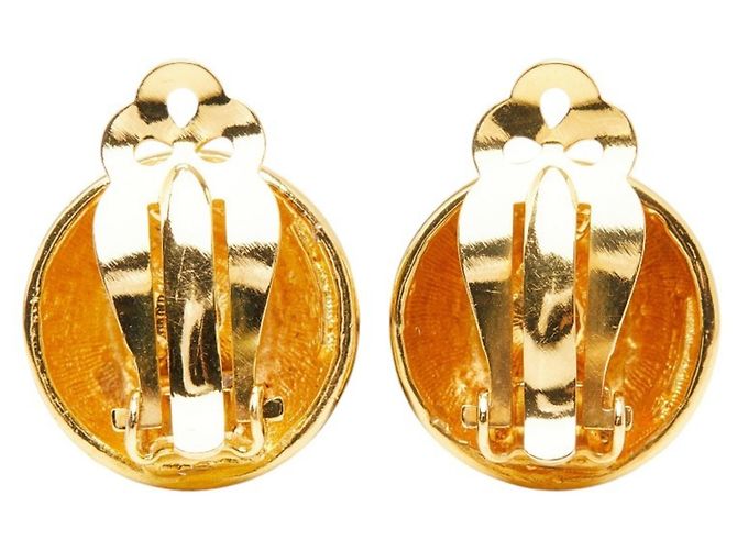 Orecchini a clip Chanel Coco Mark placcati oro D'oro - vista 3