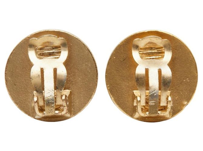 Chanel Coco Mark Gold Strass Clip-Ohrringe - Ansicht 3