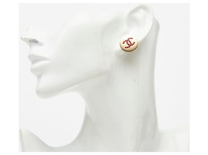 Chanel Coco Mark Gold Strass Clip-Ohrringe - Ansicht 5