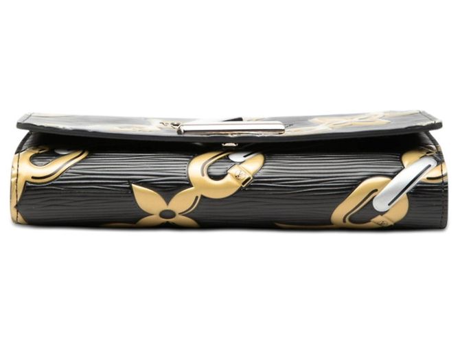 Borsa a tracolla Louis Vuitton Epi Portefeuille Twist Chain Nero Argento D'oro - vista 3