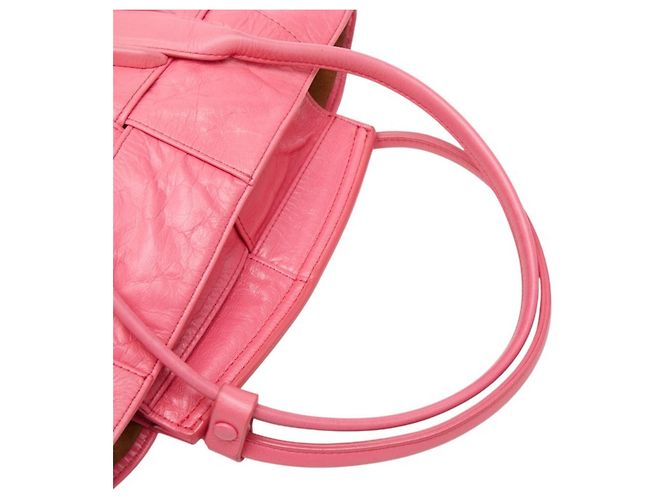 Borsa Bottega Veneta Maxi Intrecciato Arco Rosa - vista 8
