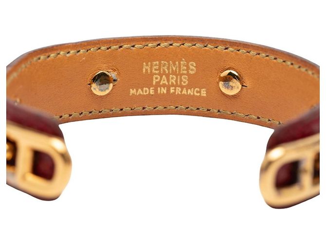 Bracciale rigido Hermès Chaine d'Ancre Rosso D'oro - vista 4
