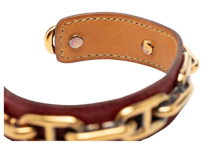 Bracciale rigido Hermès Chaine d'Ancre Rosso D'oro - vista 5