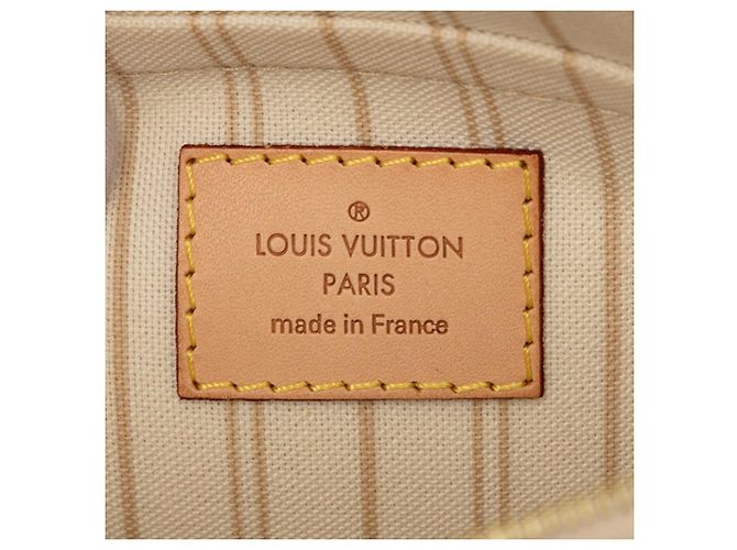 Borsa Louis Vuitton Damier Azur Neverfull Bianco - vista 5