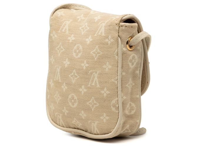 Bolsa Louis Vuitton Monogram Mini Lin Pochette Cancun Bege - vista 2