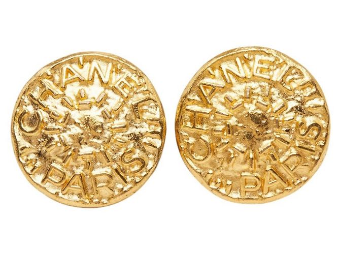 Timeless Orecchini Chanel Vintage Logo D'oro - vista 2