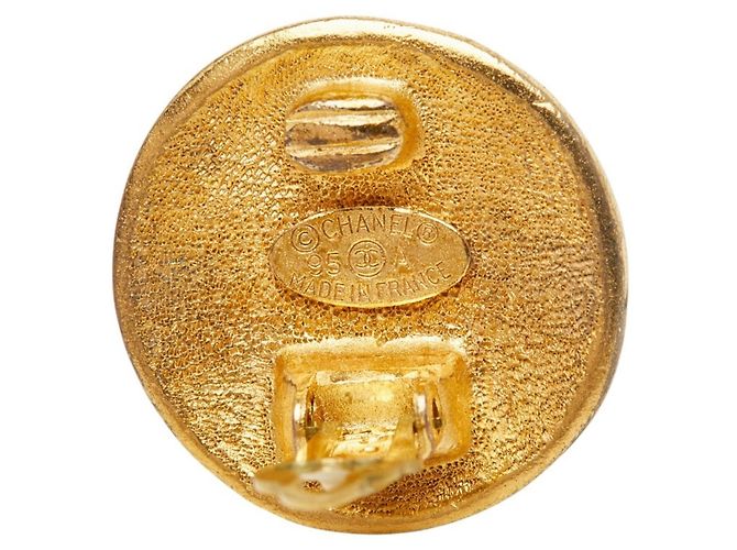 Timeless Orecchini Chanel Vintage Logo D'oro - vista 4