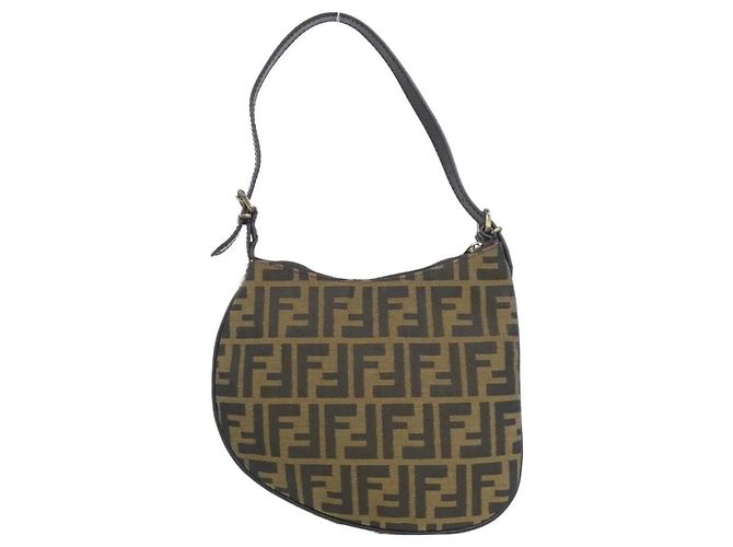 Borsa a Spalla Fendi 8BR248 Marrone Beige - vista 2