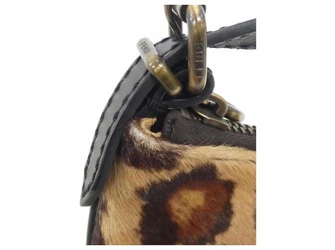 Borsa a Spalla Fendi 8BR248 Marrone Beige - vista 4