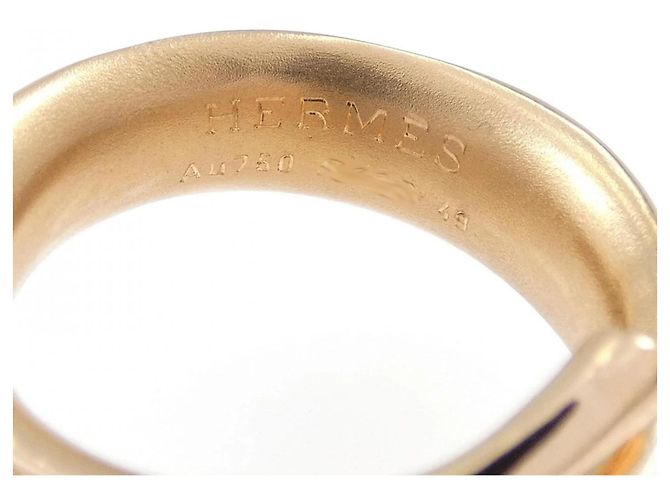 Ring Anello Hermès Obsidian in oro rosa 18K D'oro - vista 4