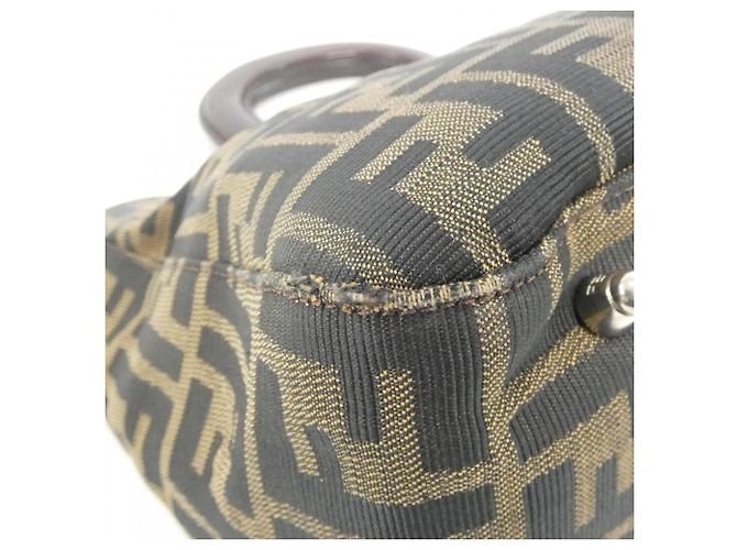 Borsa Fendi 26693 in tela marrone - vista 2