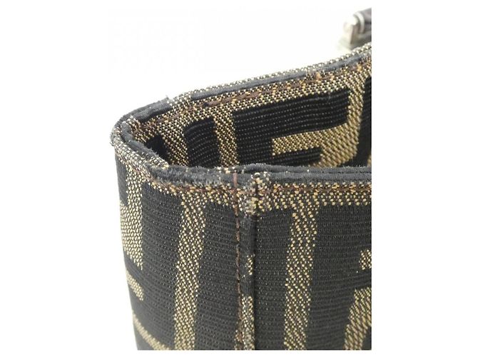 Borsa Fendi 26693 in tela marrone - vista 3