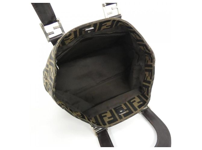 Borsa Fendi 26693 in tela marrone - vista 6