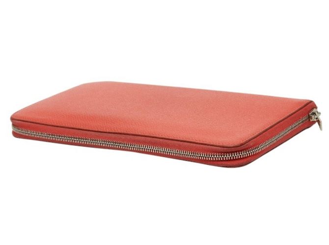 Hermès Hermes Azap Long Silk'in Geldbörse mit Rundverschluss Rot - Ansicht 6