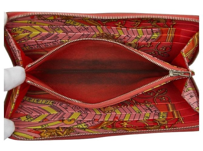 Hermès Hermes Azap Long Silk'in Geldbörse mit Rundverschluss Rot - Ansicht 7