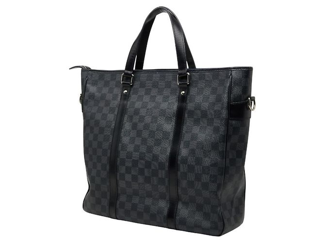 Borsa Tote Louis Vuitton Damier Graphite Tadao Nero - vista 2