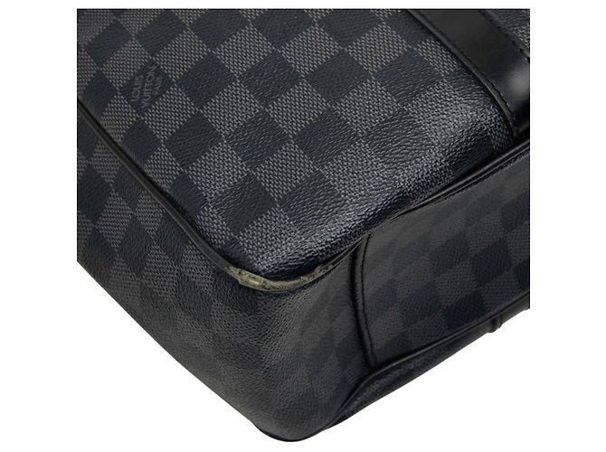 Borsa Tote Louis Vuitton Damier Graphite Tadao Nero - vista 5