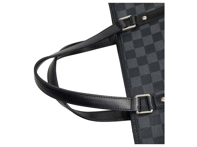 Borsa Tote Louis Vuitton Damier Graphite Tadao Nero - vista 9
