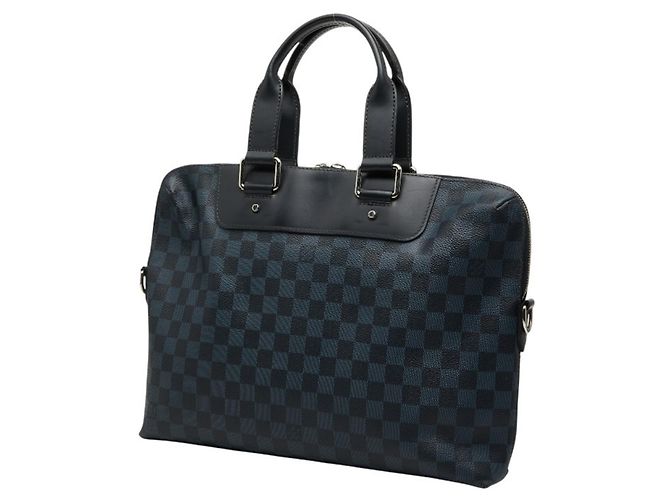 Borsa Business Louis Vuitton Damier Cobalt Nero Blu navy - vista 2