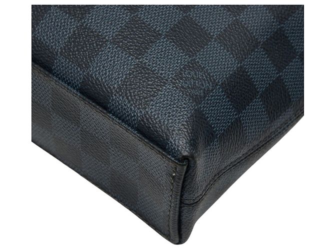Borsa Business Louis Vuitton Damier Cobalt Nero Blu navy - vista 4