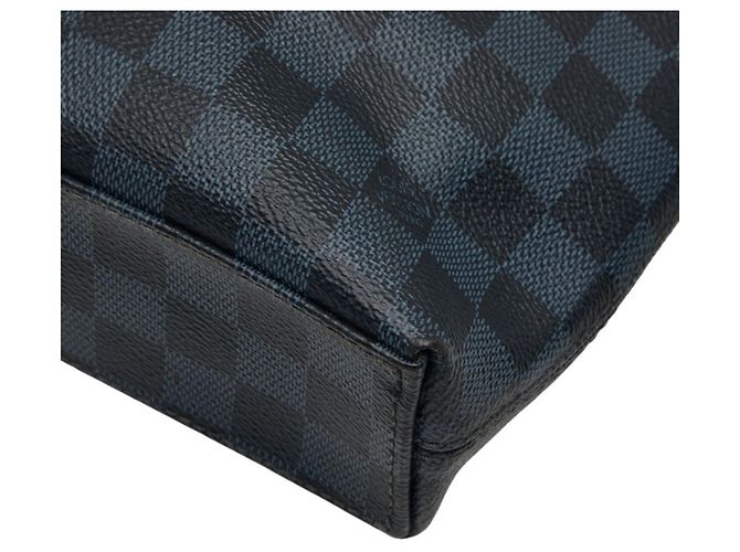Borsa Business Louis Vuitton Damier Cobalt Nero Blu navy - vista 6