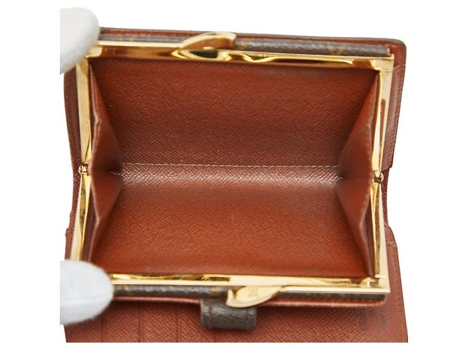 Cartera de doble pliegue Monogram Portefeuille Viennois Louis Vuitton Castaño - vista 7