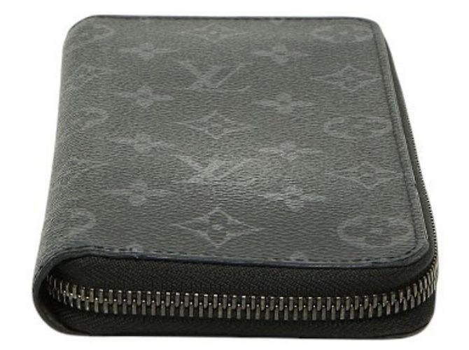 Louis Vuitton Monogram Eclipse Zippy Wallet Brown Black - view 3