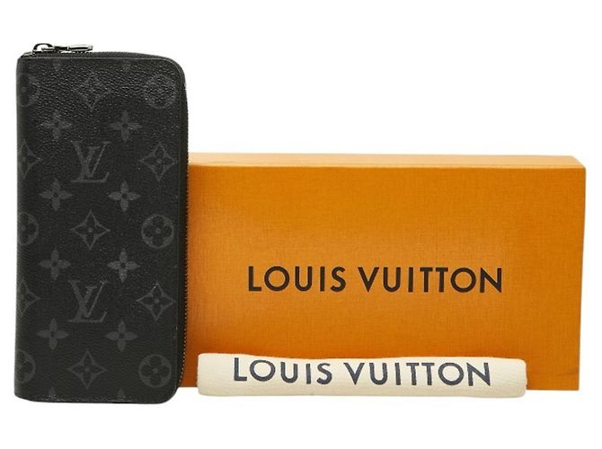 Louis Vuitton Monogram Eclipse Zippy Wallet Brown Black - view 9